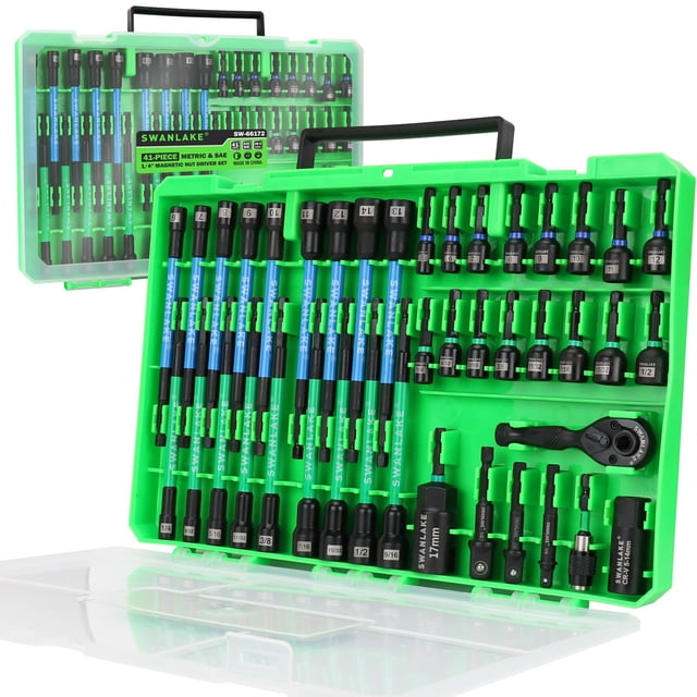 Juego de 41 piezas de puntas magnéticas para tuercas SWANLAKE GARDEN TOOLS