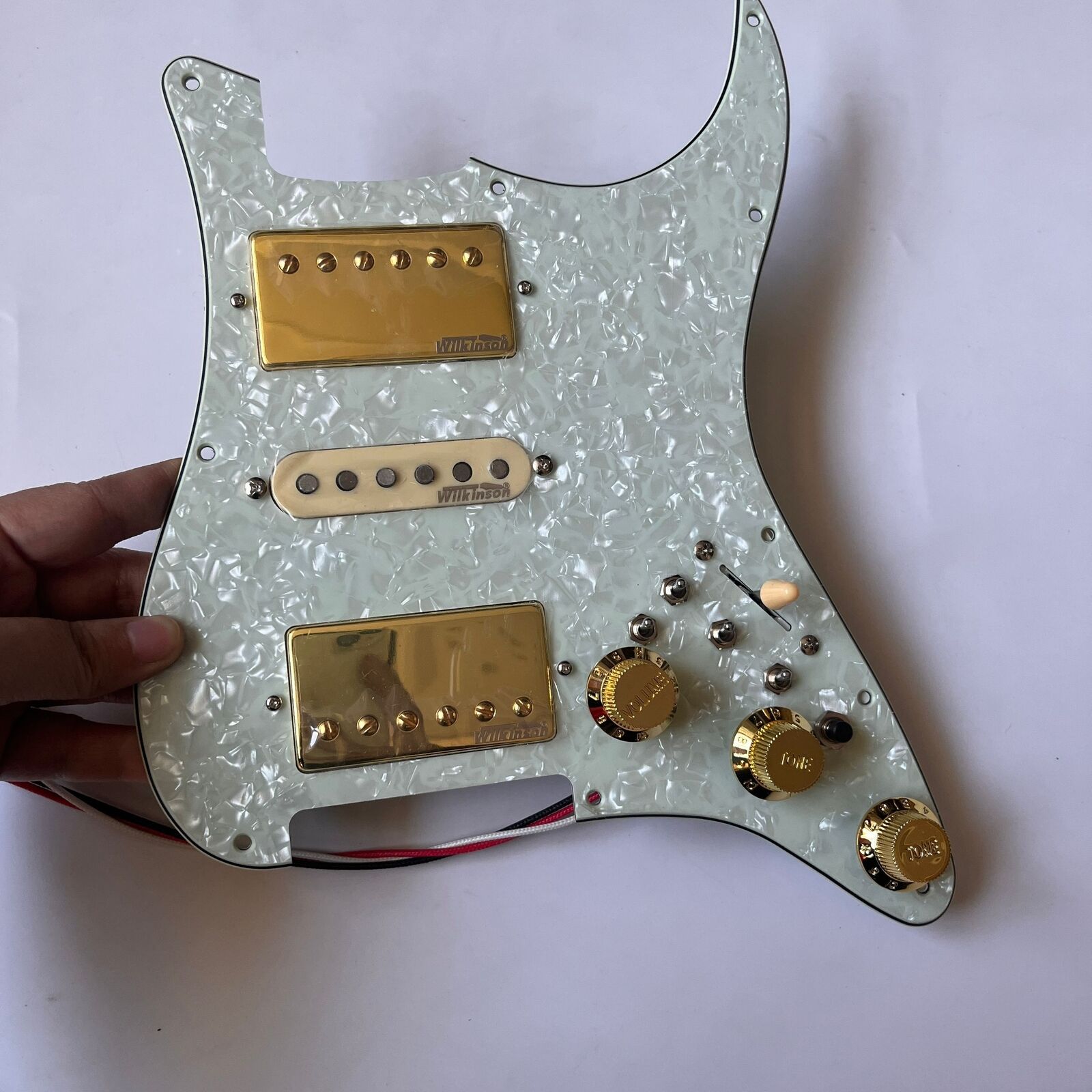 HSH Prewired Guitar Strat Pickguard Set  Alnico 5 Humbucker Pickups Coil Splitting Switch Multi Switch Harnesses ,For Fender ST Electric Guitar Replacement parts