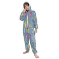 thumbnail image 5 of Vzayyk 4T-14Y Size Aviliable Cozy One-Piece Footless Sleeper Pajama Watercolor Illustration, 5 of 8