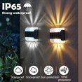 thumbnail image 5 of 6 Piezas Luces Solares para Cercas Luces Brillantes para Exteriores con Energía Solar Decoración de Patio Impermeable para Exteriores Luces Solares para Cubierta,B, 5 of 5