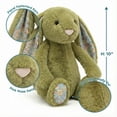 thumbnail image 3 of Kiewfjdk Bunny Easter Stuffed Animal Blossom Dark Green 10"– Soft Easter Bunny Plush Toys Long Ears, Cuddly Rabbit Plushies for Kids Adults Age 3+, Perfect Birthday & Easter Gifts, 3 of 9