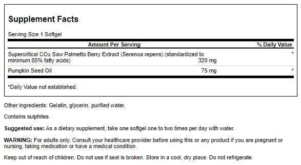 Swanson Saw Palmetto - Maximum Strength 320 mg 60 Softgels