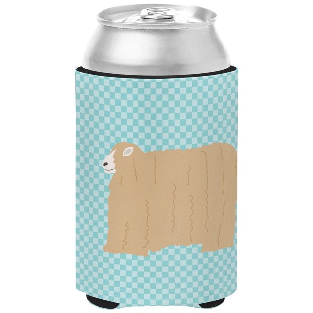 ""Caroline'S Treasures Lincoln Longwool Sheep Blue Check - Abrazadera Decorativa Para Latas, Multicolor""