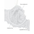 thumbnail image 6 of Wingslove Women’s Sexy Lace Bra Underwire Non Padded Full Coverage Unlined Plus Size Bralette,White 40G, 6 of 7