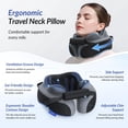 thumbnail image 2 of Almohada cervical de viaje ZIKEE ergonómica con doble sujeción y espuma viscoelástica, 2 of 9