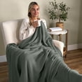 thumbnail image 5 of Allswell Matelasse Bed Blanket, Flagstone Green, Full/Queen Size, 5 of 7