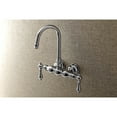 thumbnail image 2 of Kingston Brass AE2T1 Aqua Vintage 3-3/8 Inch Wall Mount Tub Faucet, Polished Chrome, 2 of 4