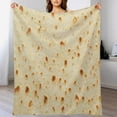 thumbnail image 5 of Burritos Tortilla Blanket Novelty Funny Realistic Food Soft Cozy Lightweight Throw Blanket for Children Boys Girls Women Men Bedroom Living Room Dorm Chair Sofa Travel 40x50in, 5 of 5
