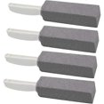 thumbnail image 1 of Pumice stone for toilet cleaning, pumice stone toilet brush with handle 4-pack black-WELLNGS, 1 of 5