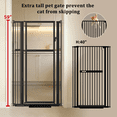 thumbnail image 3 of 59" Extra Tall Clear Pet Gate, 29"-44" Adjustable Pressure Mounted Dog Cat Barrier Black, 3 of 5