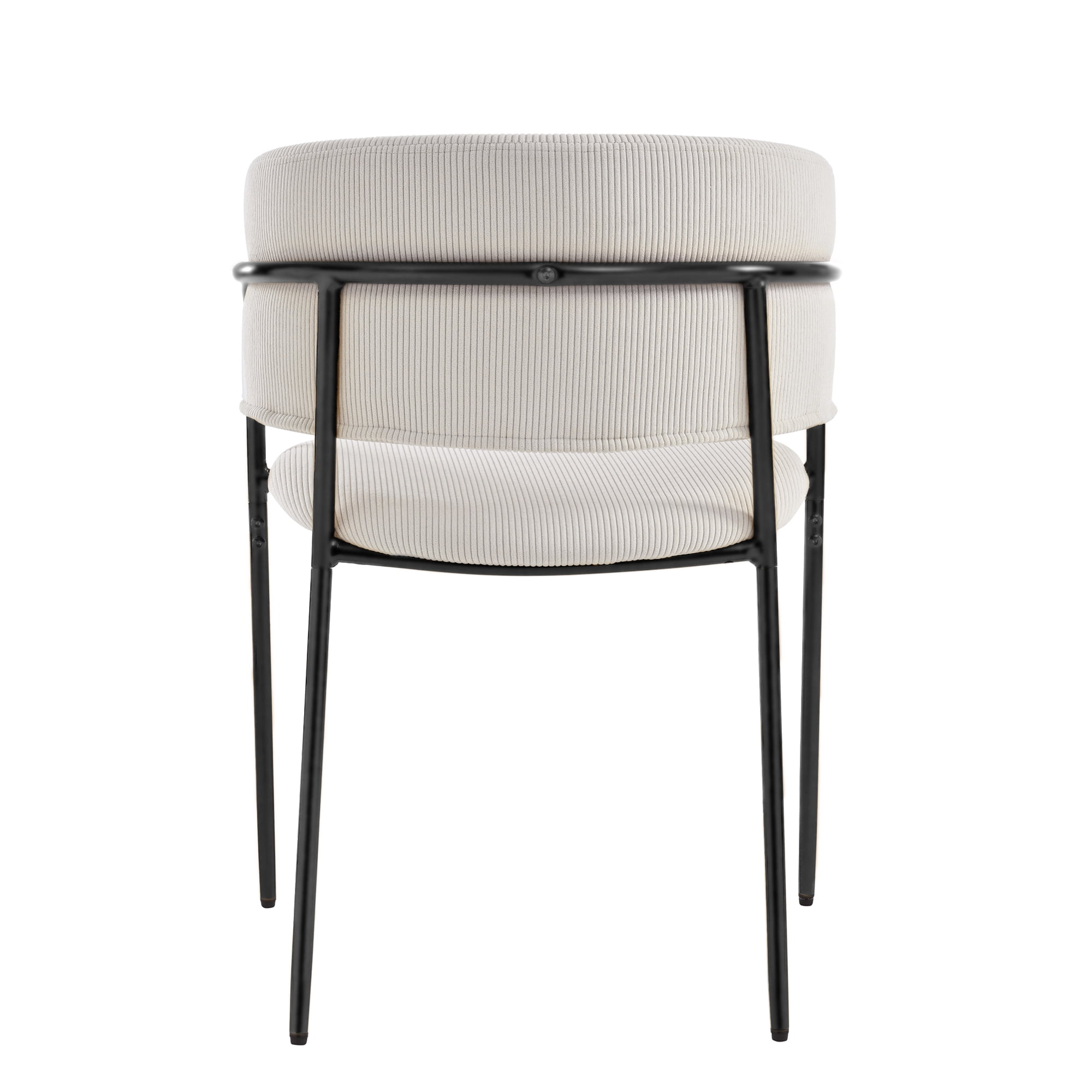 Noble House HORIZON Modern Side Chair with Angled Legs Adjustable Feet(Beige)