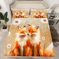 thumbnail image 2 of jejeloiu Safari Animal Fox Twin Sheet Sets,Countryside Plant Dandelion Bedding For Boys Teens 3-Piece, 2 of 7