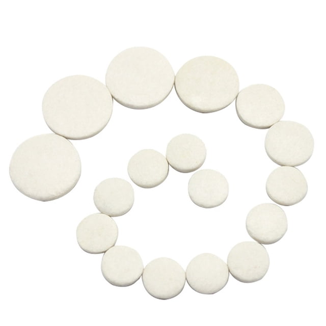 Mosiee 17Pcs Bb Clarinet Pads Sound Hole Pad Replacement Accessories Set White Suitable For Clarinet Instruments Practical Spare Parts
