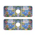 thumbnail image 7 of Yayeee Faucet Mat for Kitchen Sink 14.7" Diatomite Long Splash Guard Pad, Pink Floral Window, 2 Pack, 7 of 7