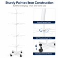 4-Tier White Metal Rotating Retail Display Rack with Adjustable Tiers ...