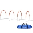 thumbnail image 1 of Orange Dog Agility Training Kit - 4-Piece Pet Obstacle Course Set with Carry Bag - Outdoor Exercise & Coordination - 35" x 27" x 39", 1 of 7