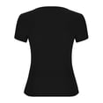 thumbnail image 5 of XFLWAM Womens Summer Short Sleeve Cute Crop Tops Casual Basic Crewneck Slim Fit T-Shirts Black M, 5 of 6