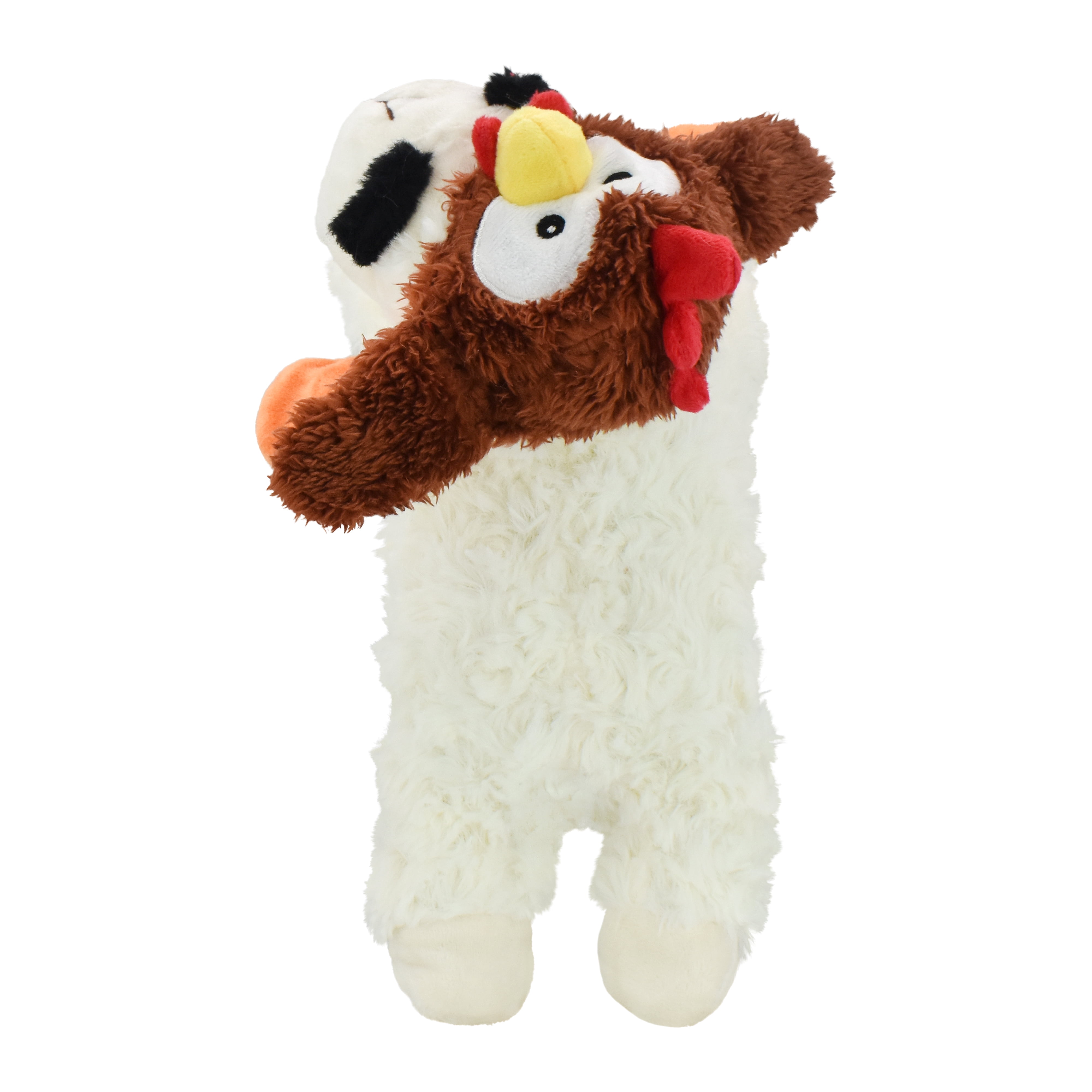 Multipet Lamb Chop Dog Toy with Turkey Hat, Squeaker, Thanksgiving Festive