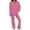 Pink, variant on BLOCLOALO 2 Piece Lounge Set Long Sleeve Tops Womens Fall Outfit V Neck Pullover Tops and Long Pants Warm Pajamas Sweatsuits V Neck Blouses Sweatpants and Sweatshirt Set Trendy Lounge Sets Brown L