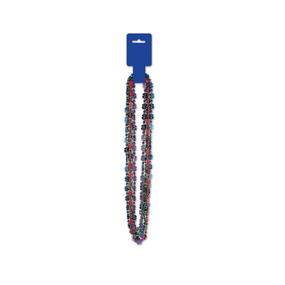 Party Central Club Pack of 72 Multi-Color Dollar Sign Beaded Necklaces 33"