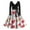 Hot Pink, variant on Women's Casual Fashion Valentine's Day Print V Neck Retro Long Sleeve Dress Flowy Flared Skirt Romantic Heart Pattern Comfortable Soft Fabric Versatile Daily Party