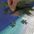 thumbnail image 4 of Ambesonne Tropical Jigsaw Puzzle Durable Cardboard, Untouched Coastline, 1000 pcs, Navy Blue White, 4 of 5