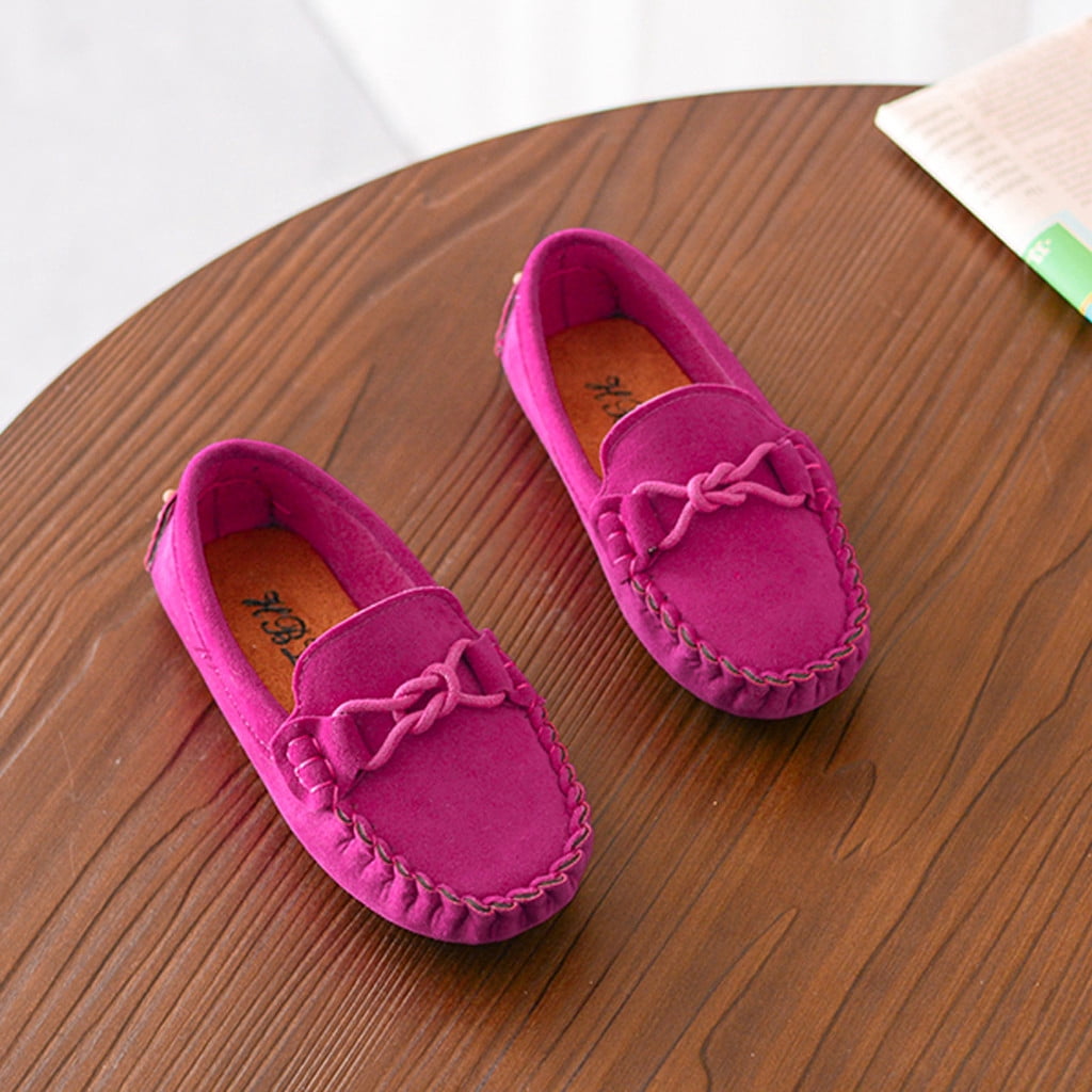 piuwrlz Toddler Sneakers for Girls Solid Color Flat Shoes Hot Pink Size 28
