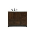 thumbnail image 3 of Elegant Decor Soma 42" Aluminum MDF Single Bathroom Vanity in Expresso, 3 of 8