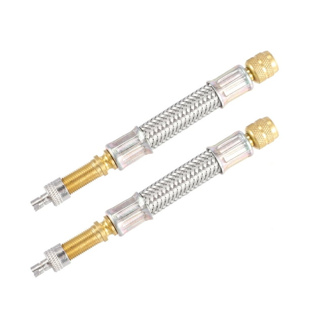 2uds Neumático Válvula Vástago Extensión Inflador Extensor Manguera para Coche Auto 100 mm