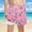 Pink, variant on RTKFRFLM Boys Graphic Swim Trunks Crocodile and Pineapple Print Beach Shorts Light Green 14T/160