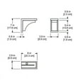 thumbnail image 2 of Mayne Nantucket Traditional Plastic Decorative Bracket in Gray (Set of 2), 2 of 2