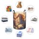 thumbnail image 4 of Fotbe Rainbow Cloud White Horse Cesto de Ropa con Asas, Cesto Impermeable de Gran Capacidad, Bolsa de Lavado para Dormitorio, Cesto de Ropa con Ruedas y Asas-Small, 4 of 6
