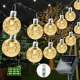 thumbnail image 1 of Luces de globo de cristal con energía solar de 7 m, impermeables IP65, 8 modos de iluminación, decoración de patio para espacios al aire libre, fácil de instalar con función de memoria para todo tipo, 1 of 5