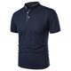 thumbnail image 2 of Camisas de Golf de los Hombres de Color Sólido 3 Botones Se Levantan Cuello, Manga Corta de Poliéster Transpirable para Oficina, Gimnasio Y Desgaste Callejero, 2 of 5