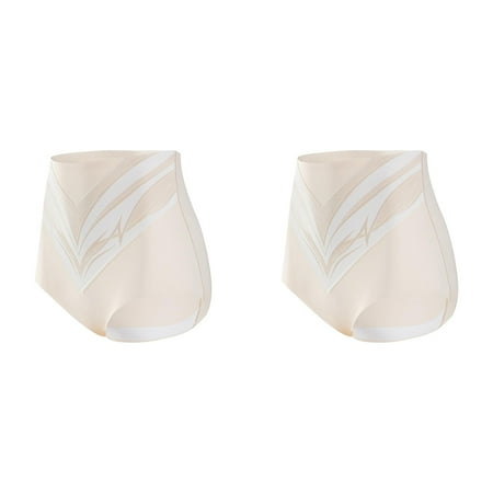 (2-Pack) 2025 Liquid Double Layer Compression Bikini Small Underwear Belly Compression Pants Women s Panties Womens Small High Waist Non Silk Crotch