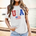 thumbnail image 3 of DHFJKG 4Th Of July Shirts For Women American Flag Print 250 Years Anniversary USA T Shirt Short Sleeve Crew Neck Tees, 3 of 4