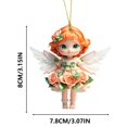 thumbnail image 3 of 100Fens Cute Little Girl Pendant Acrylic Pendant Car Rearview Mirror Flat Pendant Holiday Gift, 3 of 7