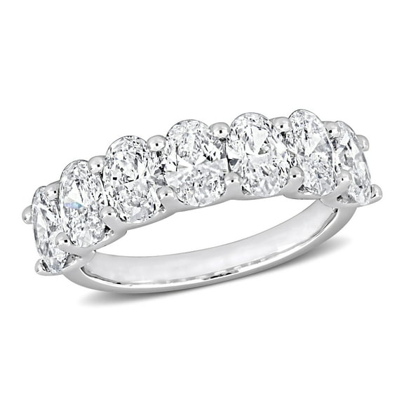 Created Forever Women's 3ct TW Lab Grown Diamond 14k White Gold Semi-Eternity Anniversary Ring