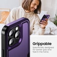 thumbnail image 3 of for iPhone 16 Pro Case, [Shockproof] Military Grade Proof Protection [Dropproof] Rugged Protective Heavy Duty Phone Case Cover for iPhone 16 Pro (Purple), 3 of 14