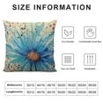 thumbnail image 5 of Nawypu  Throw Pillow Cover Decorative Square Pillowcase Blue Botanical Watercolor Dandelion Flower Abstract Paint Colorful Close Colored Cracks Depicting Cushion Case for Sofa Bedroom Car, 5 of 5