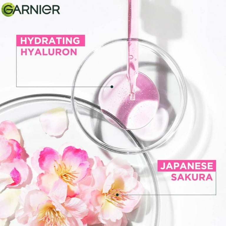 Garnier Skin Naturals, Sheet Mask, Hydrating & Increases Glow, Sakura Glow, 28g Each (Pack of 2)