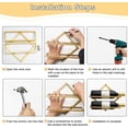 thumbnail image 4 of Metal Wall Mounted Wine Holder, Upgrade Foldable Hanging Wall Wine Rack Organizer for 2 Liquor Bottles, Red Wine Bottle Display Hanger with Screws for Home Kitchen Bar Wall Décor…, 4 of 8