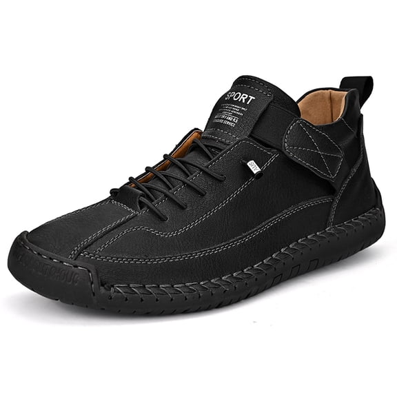 Mid-Top Hand-Stitched Casual Sneakers