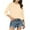 01 Beige, variant on Shirts for Women Summer 2026 Fashion Trendy Boat Crew Neck Smocked Work Dressy Casual T Shirt Blouses