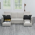 thumbnail image 5 of BeigeUShapedSectional:StorageConvertibleDesignComfortableSeatingforLivingRoom97characters, 5 of 20