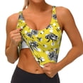 thumbnail image 3 of Picia Honeybee Sports Bra for Women,Padded Strappy Sports Bras Medium Support Yoga Bra with Removable Cups,Running Yoga Bra-Small, 3 of 9