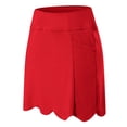thumbnail image 6 of vigerkar Skorts for Woman with Pockets Golf Athletic Skirts Scalloped Hem Tennis Skirt Dressy Casual (Red, XXL), 6 of 7