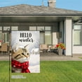 thumbnail image 3 of JOOCAR Hello Winter Cat with Red Scarf Garden Flag for Winter Christmas Home Outdoor Garden Yard Door Decor 12x18 inch, 3 of 5