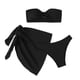 thumbnail image 4 of Traje de baño para mujer, bikini de color liso con falda de gasa de tubo dividido, traje de baño dividido de tres piezas, trajes de baño para mujer, 4 of 9