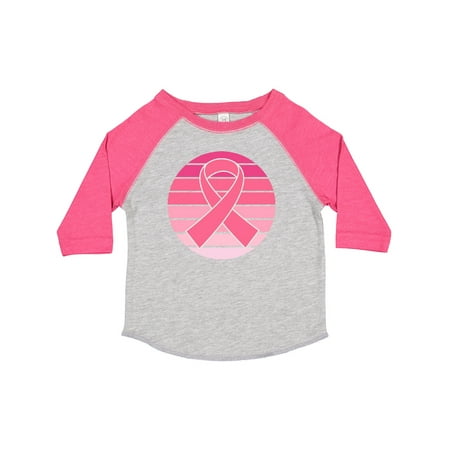 

Inktastic Breast Cancer Pink Ribbon Retro Gift Toddler Toddler Girl T-Shirt